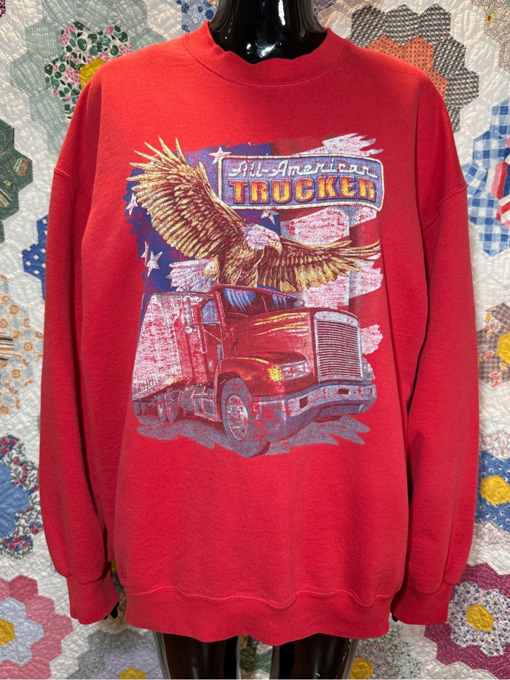 Vintage Fruit of the Loom Best Trucker Crewneck Sweatshirt Size XL